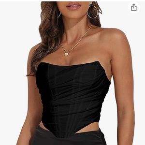 BRAND NEW Modegal Women's Vintage Strapless Corset Bodyshaper Crop Top